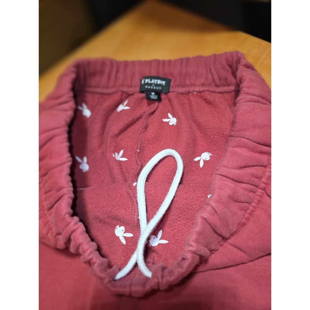 Playboy x PacSun Red Logo Sweatpants Joggers Womens Medium Established 1953 - Picture 4 of 8